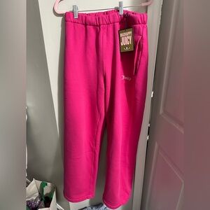 New Tags Madhappy JUICY COUTURE hot Pink Straight Leg Fleece Sweatpants M medium